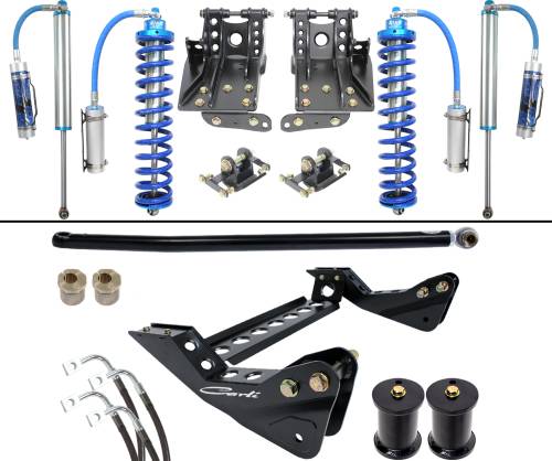 Carli Suspension - CS-F45-CO25-05 | Carli Suspension Carli Tuned King 2.5" Remote Reservoir Shocks 4.5" Lift Coilover System For Ford F-250/F-350 4WD | 2005-2007 | Diesel