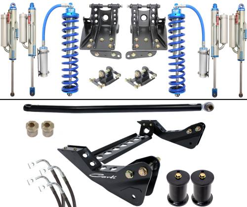 Carli Suspension - CS-F45-CO25-BYP-08 | Carli Suspension Carli Tuned King 2.5" Remote Reservoir Shocks 4.5" Lift Coilover Bypass System For Ford F-250/F-350 4WD | 2008-2010 | Diesel