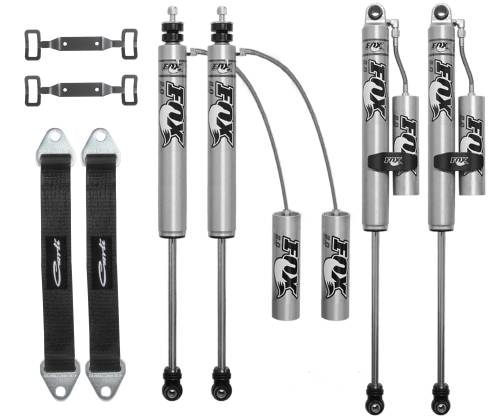 Carli Suspension - CS-DBC20SPKG-03-D | Carli Suspension Backcountry Carli Tuned Fox 2.0" Remote Reservoir Shocks Package For Ram 2500/3500 4WD | 2003-2009 | 3.0" Lift, With Mounts & Limiting Straps