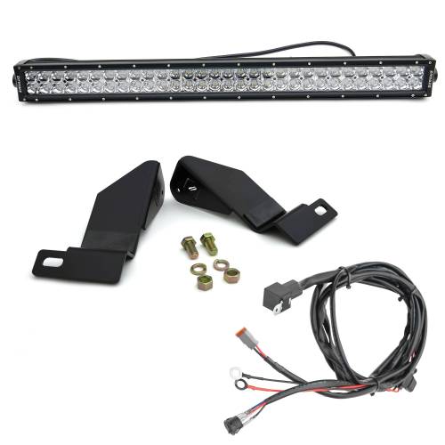 ZROADZ - Z322051-KIT | ZROADZ Front Bumper Top LED Kit with (1) 30 Inch LED Straight Double Row Light Bar (2007-2013 Silverado 1500)