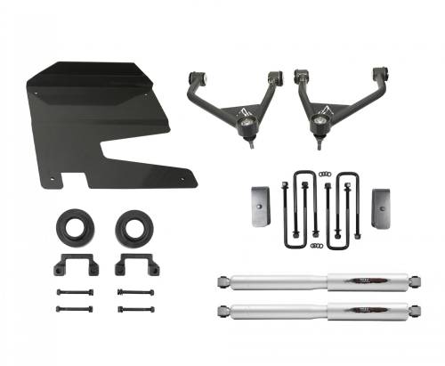 Belltech - 150212BK | Belltech 4 Inch Complete Lift kit with Trail Performance Rear Shocks (2019-2023 Silverado, Sierra 1500 2WD/4WD)