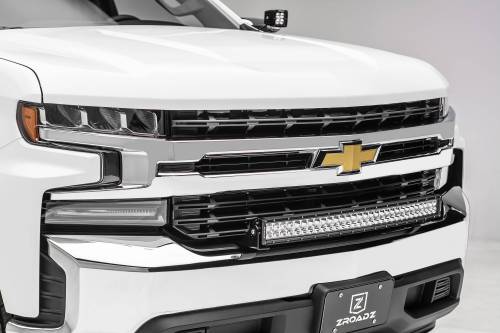 ZROADZ - Z322282-KIT | ZROADZ Front Bumper Top LED Kit with (1) 30 Inch LED Curved Double Row Light Bar (2019-2022 Silverado 1500)