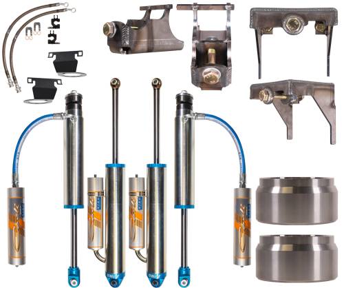 Carli Suspension - CS-DD30SPKG-13-D | Carli Suspension Dominator Carli Tuned King 3.0" Remote Reservoir Shocks Package For Ram 3500 4WD | 2013-2023 | 3.25" Lift, With Mounts & Hardware