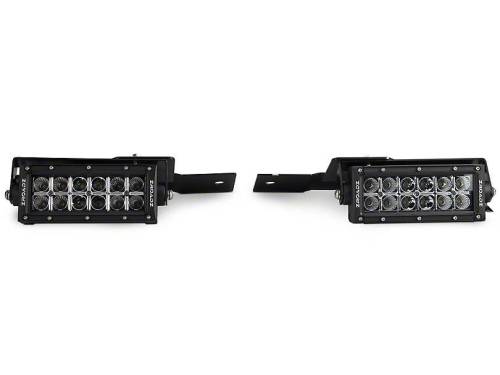 ZROADZ - Z325651-KIT | ZROADZ Front Bumper OEM Fog LED Kit with (2) 6 Inch LED Straight Double Row Light Bars ( 2010-2014 F150 Raptor)