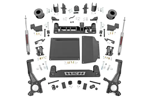 Rough Country - 71230 | Rough Country 6 Inch Lift Kit For Toyota Tundra 2/4WD | 2022-2023 | Factory Axle Type Red, No Factory Rear Air Ride, Without Auto Headlights