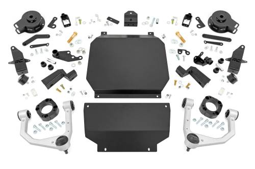 Rough Country - 71300 | Rough Country 3.5 Inch Lift Kit For Toyota Tundra (2022-2024) | Factory Rear Air Ride, Strut Spacers With Shock Relocation Bracket