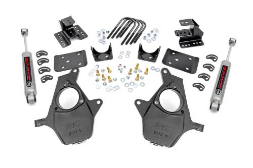 Rough Country - 71630 | Lowering Kit | Knuckle | 2"FR | 4"RR  Chevy/GMC 1500 (14-18)