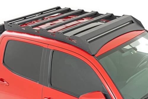 Rough Country - 73107 | Rough Country Roof Rack | WITH Front Facing LED Light (2005-2023 Tacoma 2WD/4WD)