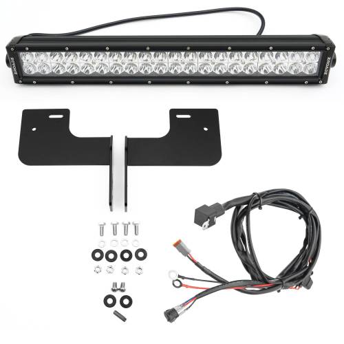 ZROADZ - Z325761-KIT | ZROADZ Front Bumper Center LED Kit with (1) 20 Inch LED Straight Double Row Light Bar (2015-2018 Ford Ranger)