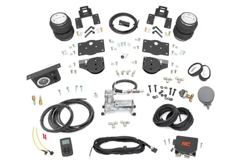 Rough Country - 10035WC | Rough Country Air Spring Spacers Kit For Ram 1500 4WD | 2019-2025 | Stock Height, With Onboard Air Compressor & Wireless Remote