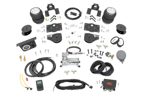 Rough Country - 100354WC | Rough Country Air Spring Spacers Kit For Ram 1500 4WD | 2019-2025 | With 4 Inch Lift, With Onboard Air Compressor & Wireless Remote