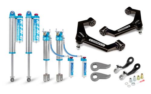 Cognito Motorsports - 510-P0931 | Cognito 3-Inch Elite Leveling Kit with King 2.5 Reservoir Shocks (2020-2024 Silverado/Sierra 2500/3500 2WD/4WD)