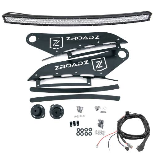 ZROADZ - Z332051-KIT-C | ZROADZ Front Roof LED Kit with (1) 50 Inch LED Curved Double Row Light Bar (2007-2013 Silverado, Sierra 1500)