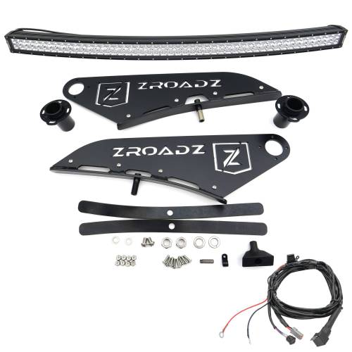 ZROADZ - Z335731-KIT-C | ZROADZ Front Roof LED Kit with 50 Inch LED Curved Double Row Light Bar (2015-2023 F150)