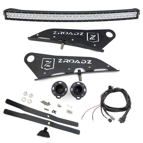 ZROADZ - Z339401-KIT-C | ZROADZ Front Roof LED Kit with 40 Inch LED Curved Double Row Light Bar (2005-2023 Tacoma)