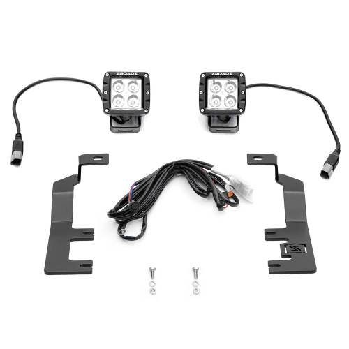 ZROADZ - Z362081-KIT2 | ZROADZ Hood Hinge LED Kit with (2) 3 Inch LED Pod Lights (2014-2018 Silverado, Sierra 1500)