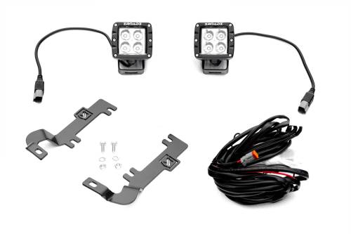 ZROADZ - Z362181-KIT2 | ZROADZ Hood Hinge LED Kit Incl. (2) 3 Inch LED Pod Lights (2019-2022 Silverado 1500)