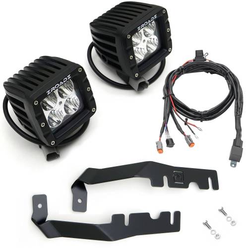 ZROADZ - Z364721-KIT2 | ZROADZ Hood Hinge LED Kit with (2) 3 Inch LED Pod Lights (2019-2023 Ram 1500)