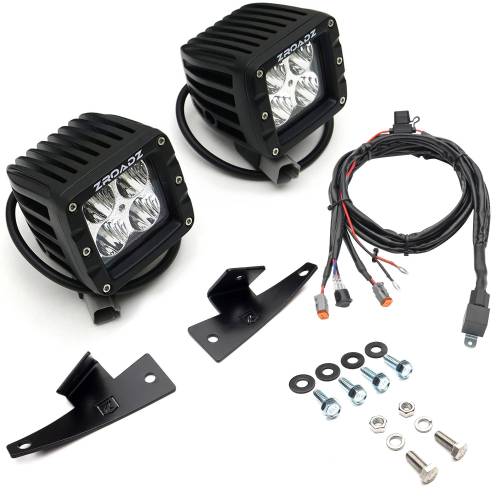 ZROADZ - Z365751-KIT2 | ZROADZ Hood Hinge LED Kit with (2) 3 Inch LED Pod Lights (2015-2018 Transit)