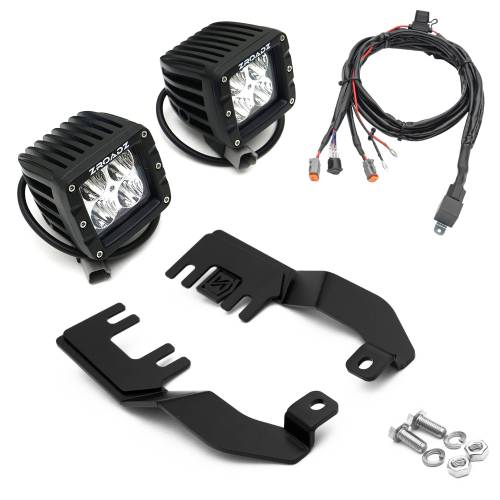 ZROADZ - Z367871-KIT2 | ZROADZ Hood Hinge LED Kit with (2) 3 Inch LED Pod Lights (2010-2017 Patrol)