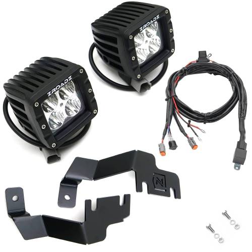 ZROADZ - Z369641-KIT2 | ZROADZ Hood Hinge LED Kit with (2) 3 Inch LED Pod Lights (2014-2021 Tundra)