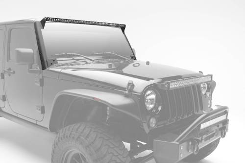 ZROADZ - Z374711-KIT | ZROADZ Roof LED Kit with (1) 50 Inch LED Straight Single Row Slim Light Bar (2007-2018 Wrangler JK)