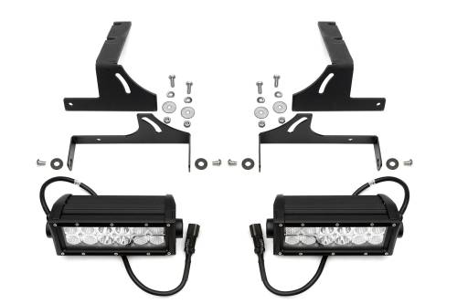 ZROADZ - Z381221-KIT | ZROADZ Rear Bumper LED Kit with (2) 6 Inch LED Straight Double Row Light Bars (2015-2019 Silverado, Sierra 2500 HD, 3500 HD | Non Diesel)