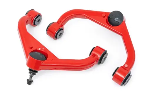 Rough Country - 1958RED | Rough Country 3 Inch Lift Red Upper Control Arms (2020-2025 Silverado, Sierra 2500 HD, 3500 HD 2WD/4WD)