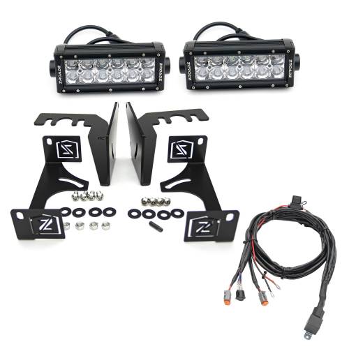 ZROADZ - Z384551-KIT | ZROADZ Rear Bumper LED Kit with (2) 6 Inch LED Straight Double Row Light Bars (2015-2018 Ram 1500 Rebel)