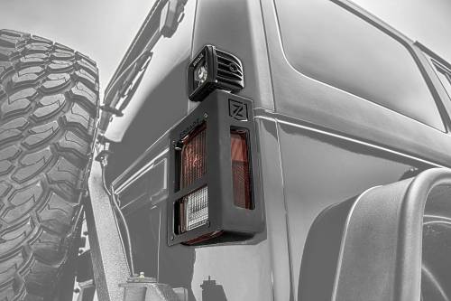 ZROADZ - Z384811-KIT | ZROADZ Tail Light Protector LED Kit with (2) 3 Inch LED Pod Lights (2007-2018 Wrangler JK)