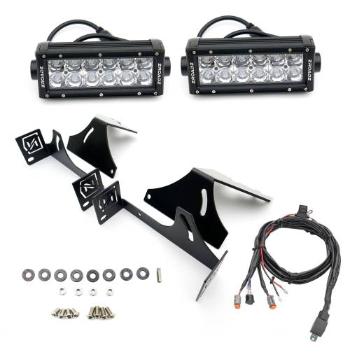 ZROADZ - Z385471-KIT | ZROADZ Rear Bumper LED Kit with (2) 6 Inch LED Straight Double Row Light Bars (2017-2022 F250, F350 Super Duty)