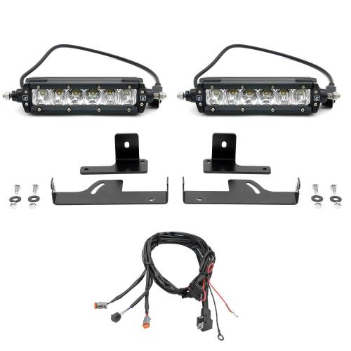 ZROADZ - Z385881-KIT | ZROADZ Rear Bumper LED Kit with (2) 6 Inch LED Straight Single Row Slim Light Bars (2019-2023 Ranger)