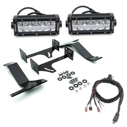 ZROADZ - Z387581-KIT | ZROADZ Rear Bumper LED Kit with (2) 6 Inch LED Straight Double Row Light Bars (2016-2019 Titan)