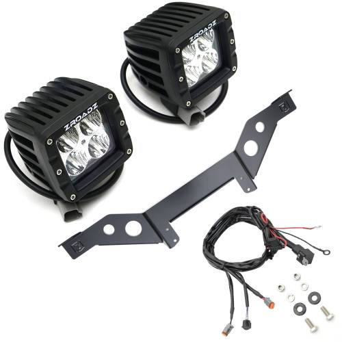 ZROADZ - Z394951-KIT | ZROADZ Rear Tire LED Kit with (2) 3 Inch LED Pod Lights (2018-2023 Wrangler JL)