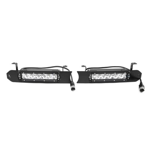 ZROADZ - Z415471-KIT | ZROADZ OEM Grille LED Kit with (2) 6 Inch LED Straight Single Row Slim Light Bars (2017-2019 F250, F350 SUper Duty | King Ranch, Lariat)