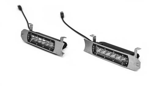 ZROADZ - Z415473-KIT | ZROADZ OEM Grille LED Kit with (2) 6 Inch LED Straight Single Row Slim Light Bars (2017-2019 F250, F350 Super Duty | King Ranch, Lariat)