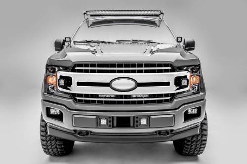 ZROADZ - Z415711-KIT | ZROADZ OEM Grille LED Kit with (2) 6 Inch LED Straight Single Row Slim Light Bars (2018-2020 F150 | Lariat, XLT)