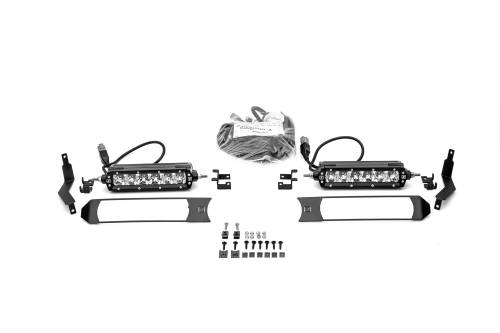 ZROADZ - Z415771-KIT | ZROADZ OEM Grille LED Kit with (2) 6 Inch LED Straight Single Row Slim Light Bars (2017-2019 F250, F350 Super Duty XL)