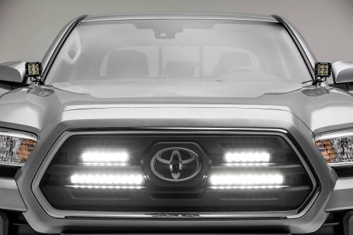 ZROADZ - Z419711-KIT | ZROADZ OEM Grille LED Kit with (2) 6 Inch and (2) 10 Inch LED Straight Single Row Slim Light Bars (2018-2023 Tacoma)