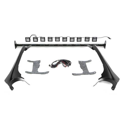 ZROADZ - Z934931-KITAW | ZROADZ Multi-LED Roof Cross Bar and A-Pillar Kit, Includes (10) 3-Inch ZROADZ Light Pods (2018-2023 Wrangler JL, 2020-2023 Gladiator JT)