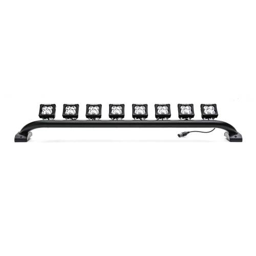 ZROADZ - Z935401-KIT | ZROADZ Front Roof Multiple LED Pods KIT, Tubular Mounting Bar with (8) 3 Inch White Pods and Wiring Harness (2021-2023 Bronco)