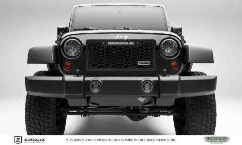 ZROADZ - Z314831-10T | ZRoadz Grille, Black, 1 Pc, Insert with (1) 10" LED (2007-2018 Wrangler JK)