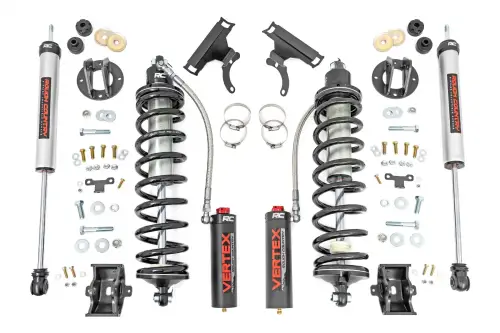 Rough Country - 50014 | Rough Country 3 Inch Coilover Conversion Lift Kit For Ford F-250 Super Duty | 2005-2022 | Gas, Front Vertex Coilovers, Rear V2 Shocks