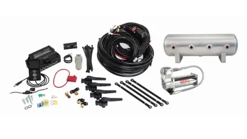 Air Lift Performance - 27691 | Air Lift Performance 3H Air Management (1/4" Air Line, 2.5 Gallon Lightweight Raw Aluminum Tank, VIAIR 444C Compressor)