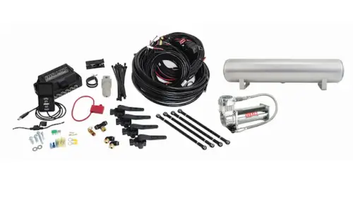 Air Lift Performance - 27697 | Air Lift Performance 3H Air Management (3/8" Air Line, 4 Gallon 5-Port Lightweight Raw Aluminum Tank, VIAIR 444C Compressor)