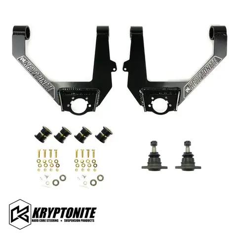 Kryptonite - KRUCA13 | Kryptonite Upper Control Arm Kit (2014-18 Silverado, Sierra 1500 | 2014-2018 Suburban, Tahoe, Yukon with OE Cast Aluminum or Stamped Steel Arms)