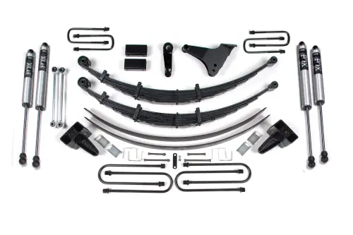 BDS Suspension - BDS1300FS | BDS Suspension 6 Inch Lift Kit For Ford F-250/F-350 Super Duty 4WD | 1999-2004 | Front Radius U Bolt, Rear Block Kit Without Factory Overload, Fox 2.0 Performance Series