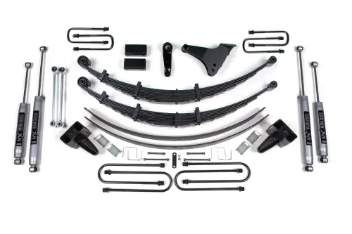 BDS Suspension - BDS1300H | BDS Suspension 6 Inch Lift Kit For Ford F-250/F-350 Super Duty 4WD | 1999-2004 | Front Radius U Bolt, Rear Block Kit Without Factory Overload, NX2 Nitro Series