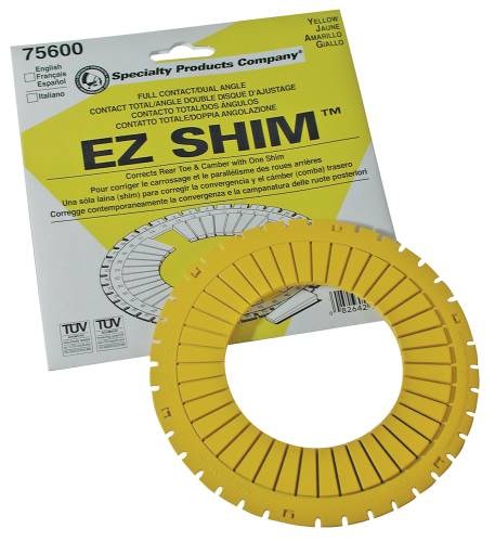 SPC Performance - 75600 | SPC Performance Dual Angle Shim | Yellow, Universal | 1-1/2 Degree