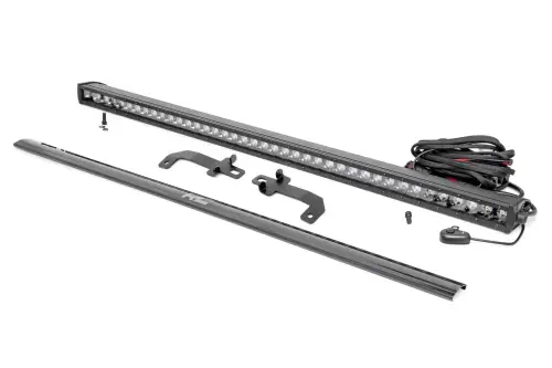 Rough Country - 92082 | Rough Country Front Mount 40 Inch LED Light Bar Kit For Honda Pioneer 520 | 2021-2023 | Single Row, Black Series